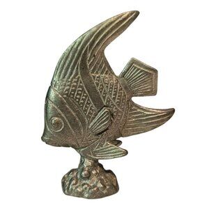 Make A Splash Metal Pewter Angelfish Figurine 2004 Vintage Decorative Piece 2"